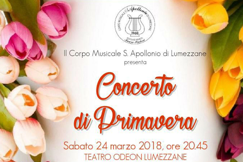 24 Marzo | annuale Concerto di Primavera per il Corpo Musicale S.Apollonio 24 Marzo | annuale Concerto di Primavera per il Corpo Musicale S.Apollonio