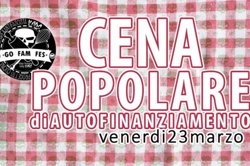 23 Marzo | KAOS Antifascista: cena popolare di autofinanziamento