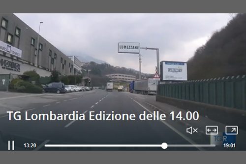 Al minuto 13 del tg Lombardia: Lumezzane