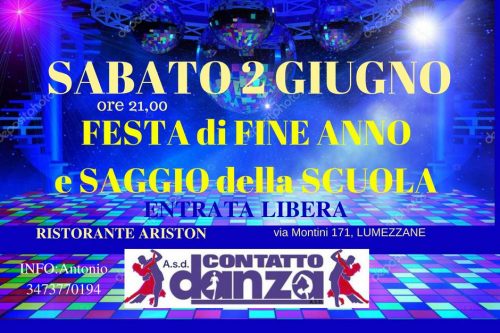 2 Giugno | Saggio conclusivo per “Contatto Danza”, una cena danzante