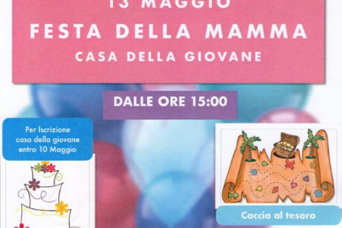 13 Maggio | “Festa della mamma” presso “Casa della Giovane” 13 Maggio | “Festa della mamma” presso “Casa della Giovane”