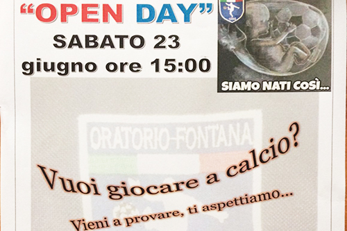 23 Giugno | “Open day” calcistico per ragazzi e ragazze a Fontana