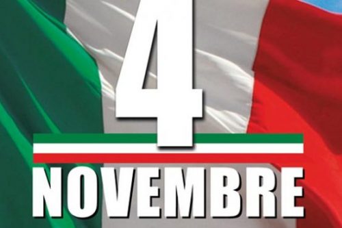 Domenica 4 Novembre Giornata dell’Unità Nazionale e delle Forze Armate