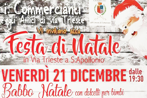 21 Dicembre | “Festa di Natale” in via Trieste, tra zeppole napoletane, supereroi e musica