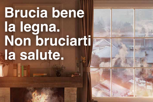 Brucia bene la legna. Non bruciarti la salute.