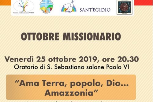“Ama Terra, popolo, Dio…Amazzonia” Incontro questa sera all’oratorio di S. Sebastiano